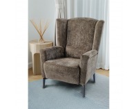 Kreslo (ušiak) Alura - hnedá mocca