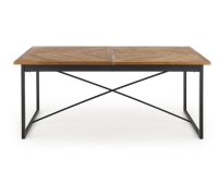 Rozkladací jedálenský stôl Alvaro - dub medový / čierna