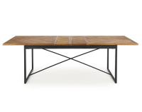 Rozkladací jedálenský stôl Alvaro - dub medový / čierna