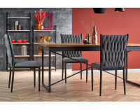 Rozkladací jedálenský stôl Alvaro - dub medový / čierna