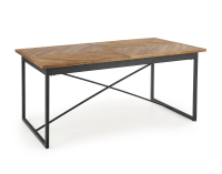 Rozkladací jedálenský stôl Alvaro - dub medový / čierna