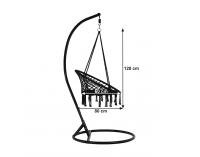 Závesné hojdacie kreslo Amado 2 New - čierna