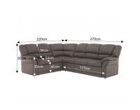 Rohová sedačka s rozkladom a úložným priestorom Amelia L - hnedá