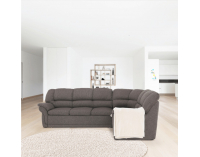 Rohová sedačka s rozkladom a úložným priestorom Amelia P - hnedá