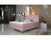 Čalúnená manželská posteľ s úložným priestorom Amika 160 - ružová (Omega 91)