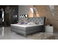 Čalúnená manželská posteľ s úložným priestorom Amika 160 - sivá