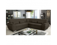 Rohová sedačka s rozkladom a úložným priestorom Amila Roh P - tmavohnedá