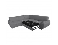 Rohová sedačka s rozkladom a úložným priestorom Amila Roh L - svetlosivá