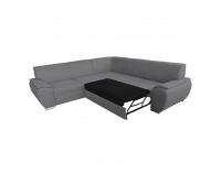 Rohová sedačka s rozkladom a úložným priestorom Amila Roh L - svetlosivá