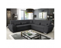 Rohová sedačka s rozkladom a úložným priestorom Amila Roh L - tmavosivá