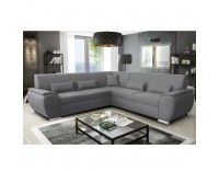 Rohová sedačka s rozkladom a úložným priestorom Amila Roh P - svetlosivá