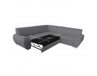 Rohová sedačka s rozkladom a úložným priestorom Amila Roh P - svetlosivá