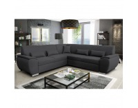 Rohová sedačka s rozkladom a úložným priestorom Amila Roh P - tmavosivá