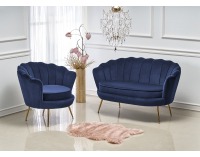 Pohovka Amorinito XL - granátová / zlatá