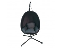 Závesné skladacie kreslo Anas - čierna