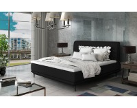 Čalúnená manželská posteľ Ancona 160 - čierna (Ontario 100)