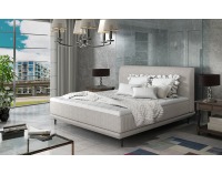Čalúnená manželská posteľ Ancona 180 - svetlosivá (Orinoco 21)