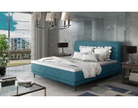 Čalúnená manželská posteľ Ancona 180 - tyrkysová