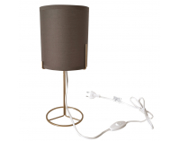 Stolná lampa Anele - sivohnedá (taupe) / medená
