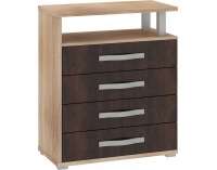 Komoda Angel ANG-06 - sonoma svetlá / sonoma tmavá