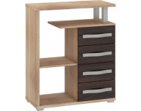 Regál Angel ANG-10 - sonoma svetlá / sonoma tmavá