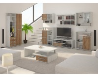 Policová skriňa Angel ANG-01 1D - craft biely / craft zlatý