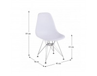 Jedálenská stolička Anisa New - biela / chróm