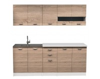 Kuchynská linka Anita New 200 - dub sonoma / biela