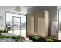Šatníková skriňa s posuvnými dverami Bega 1 - sonoma svetlá