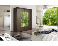 Šatníková skriňa s posuvnými dverami Westa 3 - choco