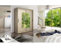 Šatníková skriňa s posuvnými dverami Westa 3 - sonoma svetlá