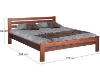 Drevená manželská posteľ s roštom Antalya WB-160 - jabloň