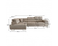 Rohová sedačka s rozkladom a úložným priestorom Anton Roh L - béžová