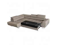 Rohová sedačka s rozkladom a úložným priestorom Anton Roh L - béžová