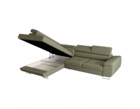 Rohová sedačka s rozkladom a úložným priestorom Anton Roh L - olivovo zelená