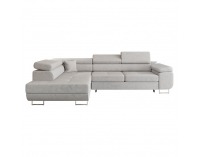 Rohová sedačka s rozkladom a úložným priestorom Anton Roh L - svetlosivá