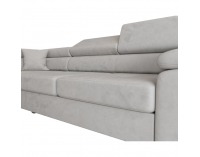 Rohová sedačka s rozkladom a úložným priestorom Anton Roh L - svetlosivá