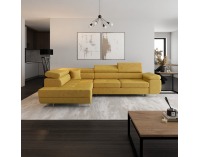 Rohová sedačka s rozkladom a úložným priestorom Anton Roh L - žltá