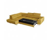 Rohová sedačka s rozkladom a úložným priestorom Anton Roh L - žltá