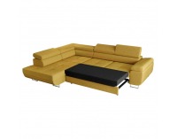 Rohová sedačka s rozkladom a úložným priestorom Anton Roh L - žltá