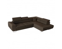 Rohová sedačka s rozkladom a úložným priestorom Anton Roh P - hnedá