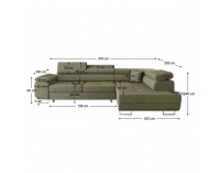 Rohová sedačka s rozkladom a úložným priestorom Anton Roh P - olivovo zelená