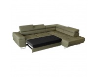 Rohová sedačka s rozkladom a úložným priestorom Anton Roh P - olivovo zelená