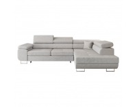 Rohová sedačka s rozkladom a úložným priestorom Anton Roh P - svetlosivá