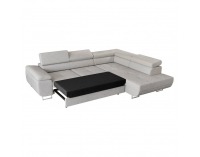 Rohová sedačka s rozkladom a úložným priestorom Anton Roh P - svetlosivá