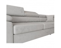 Rohová sedačka s rozkladom a úložným priestorom Anton Roh P - svetlosivá