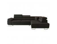 Rohová sedačka s rozkladom a úložným priestorom Anton Roh P - tmavosivá