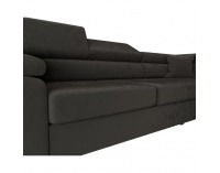 Rohová sedačka s rozkladom a úložným priestorom Anton Roh P - tmavosivá