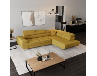 Rohová sedačka s rozkladom a úložným priestorom Anton Roh P - žltá