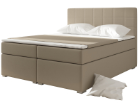 Čalúnená manželská posteľ s úložným priestorom Anzia 160 - béžová